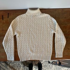Cream Turtleneck Sweater
